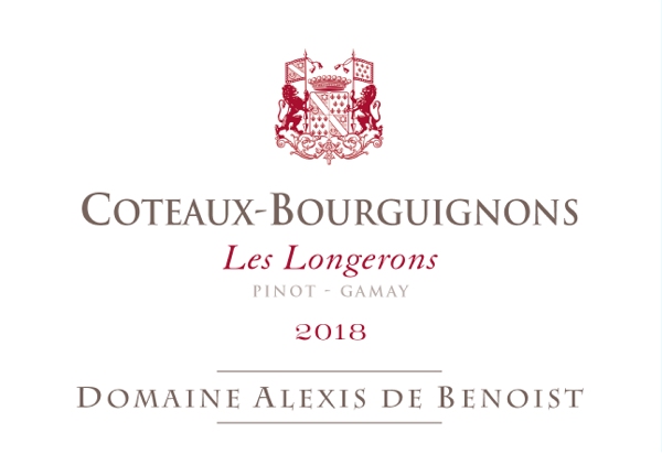 Les Longerons Côteaux-Bourguignons 2018 Domaine Alexis de Benoist